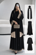 Noor Elegance 3-Delad Abaya Set