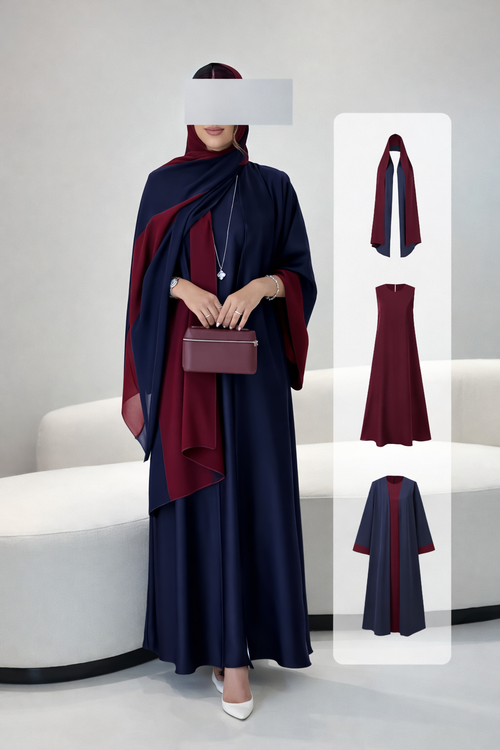 3 delad abaya set
