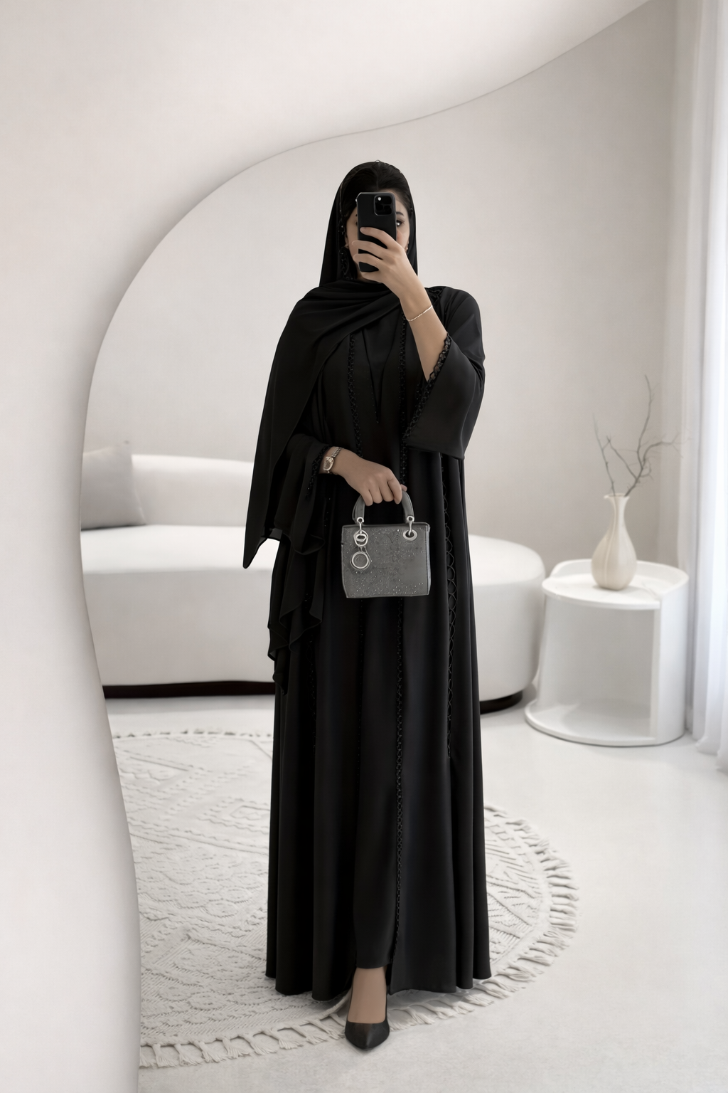 Två delad premium Abaya